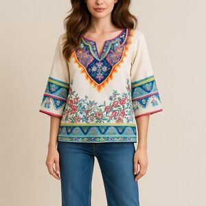 Multicolor Embroidered Blouse